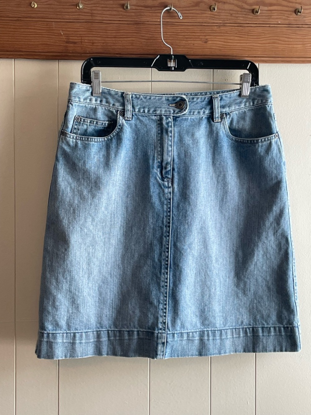 Talbots Knee Length A-Line Denim Skirt